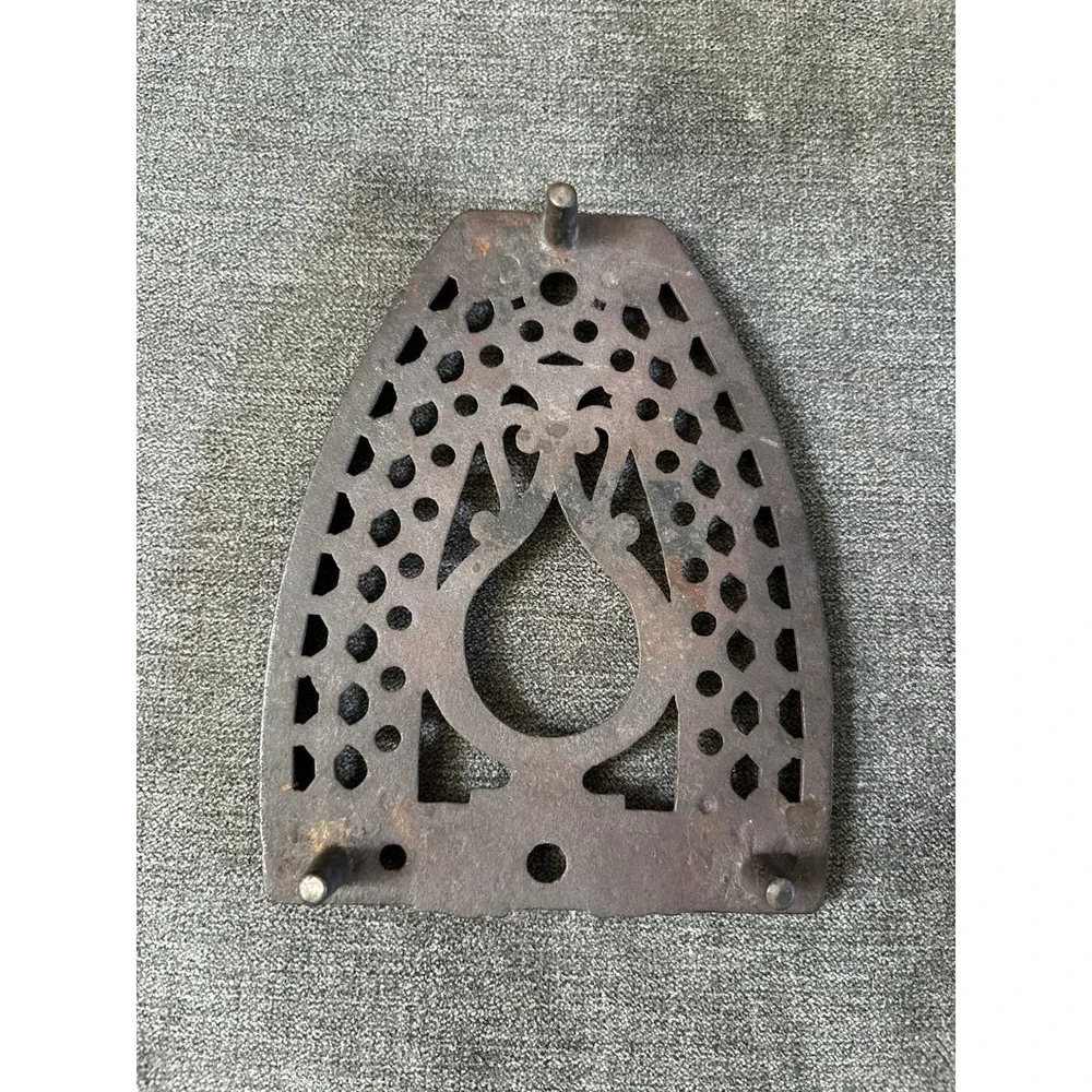 Antique/Vintage Sad Iron Trivet Rustic Primitive Footed Cast Iron Ironing Trivet